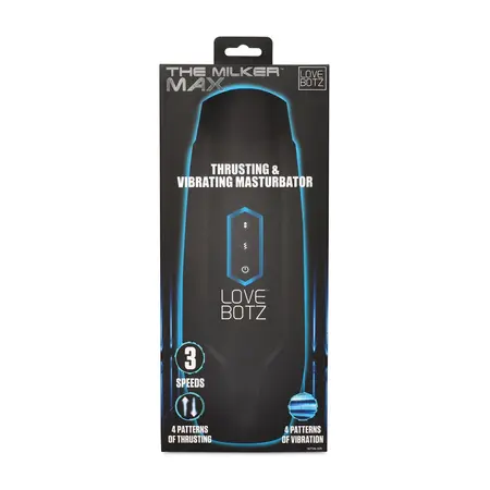 XR Brands The Milker Max Automatic Thrusting Device Black 14X Modes