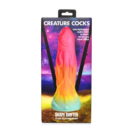 XR Brands Shape Shifter Alien Silicone Model with Suction Base, Multicolor