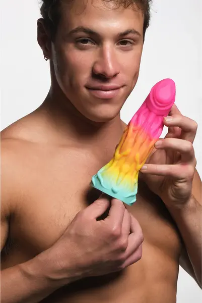 XR Brands Shape Shifter Alien Silicone Model with Suction Base, Multicolor