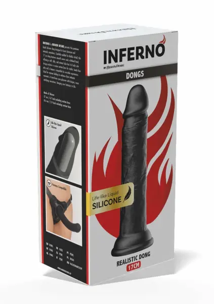 INFERNO by HIDDEN DESIRE Liquid Silicone Model 17 cm Suction Base