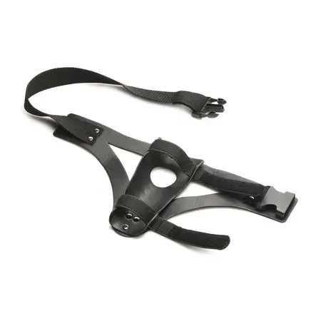 XR Brands Thunder Strap Wand Thigh Harness Black Adjustable Vegan