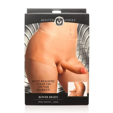 Boner Briefs Silicone Functional Panty-Shorts Large - Anatomical Design