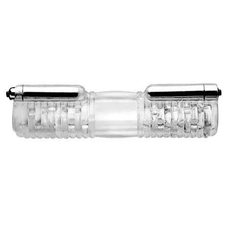 XR Brands Head-To-Head Dual Vibrating Intimate System Transparent