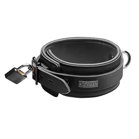 XR Brands Neoprene Adjustable Collar with Lock and Keys Black