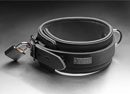 XR Brands Neoprene Adjustable Collar with Lock and Keys Black