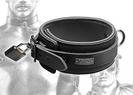 XR Brands Neoprene Adjustable Collar with Lock and Keys Black