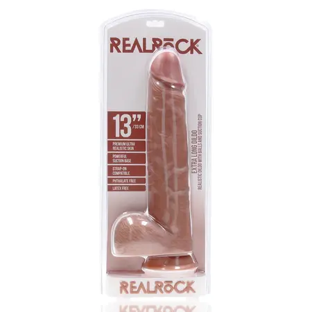 RealRock Extra Large Straight Model with Base 33cm - Tan