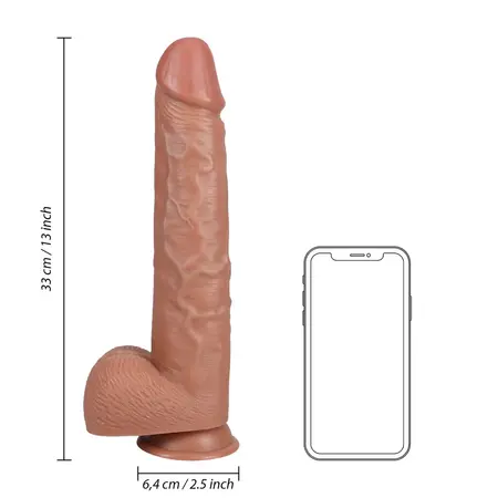 RealRock Extra Large Straight Model with Base 33cm - Tan