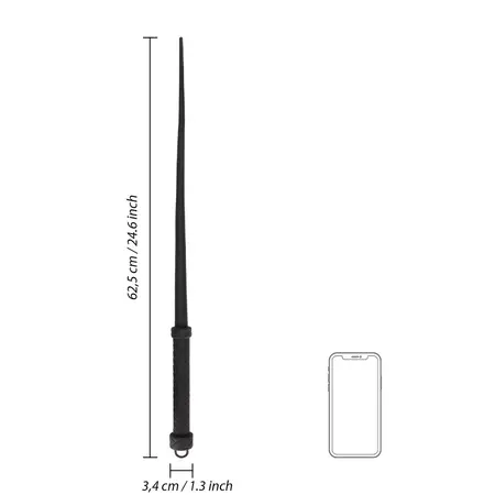 EasyToys Silicone Impact Tail Whip Black - Flexible Precision Model