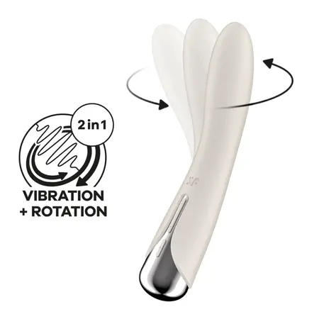 Satisfyer Spinning Vibe 1 Intimate Machine Rotating Tip Beige