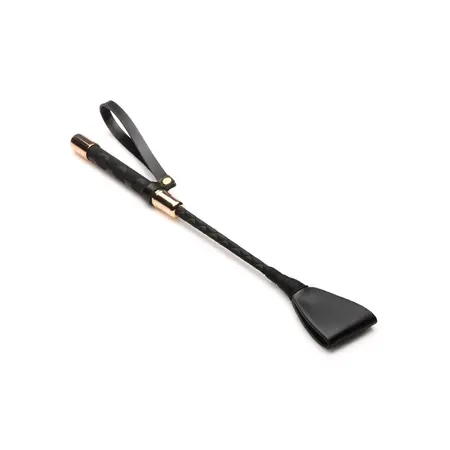 XR Brands Master Series Riding Crop 30 cm Vegan Leather Black