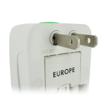 XR Brands Travel Universal Adapter 4-in-1 Worldwide Plug White ABS
