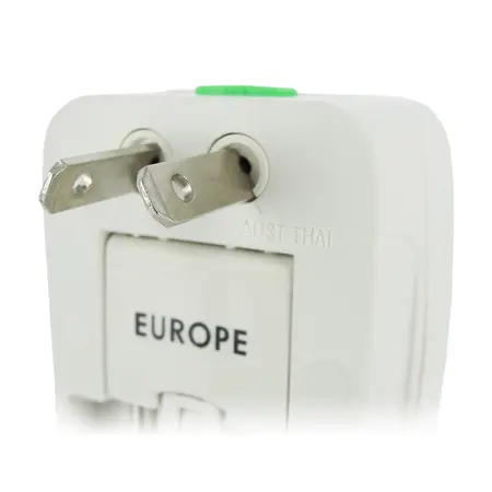 XR Brands Travel Universal Adapter 4-in-1 Worldwide Plug White ABS