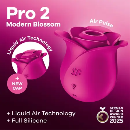 Satisfyer Pro 2 Modern Rose Pressure Wave Device, Rose Gold, 11 Modes