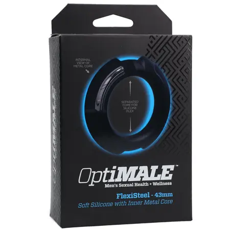 FLEXISTEEL Silicone & Metal Support Ring 43mm - Black, Dual Layer System