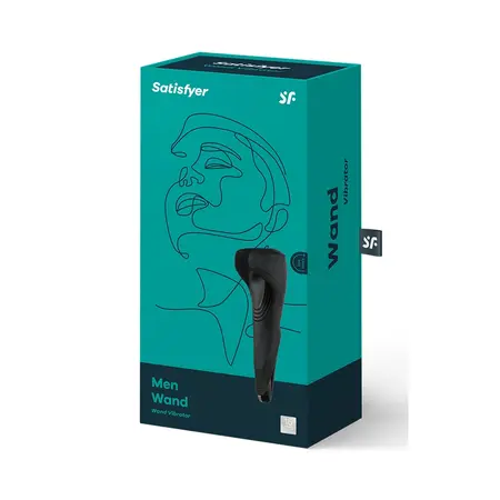 Men Wand гъвкав вибратор за мъже с крилца, черен
