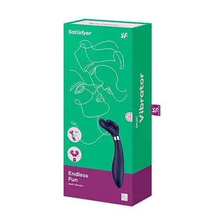 Satisfyer Endless Fun Partner Rotating Multi-Use Silicone Device Black