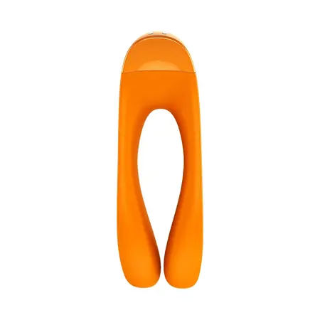 Satisfyer Candy Cane Mini Vibrator Black-Orange - Compact Finger Model
