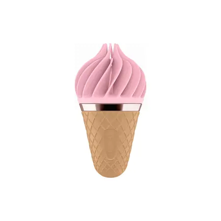 Sweet Treat компактен силиконов стимулатор с въртящо се езиче, розов