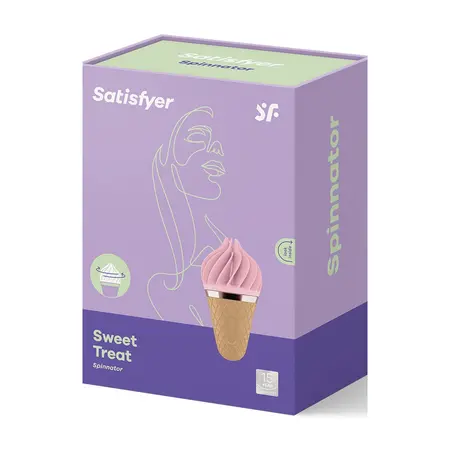 Sweet Treat компактен силиконов стимулатор с въртящо се езиче, розов