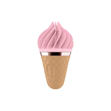 Sweet Treat компактен силиконов стимулатор с въртящо се езиче, розов