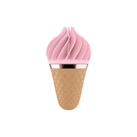 Sweet Treat компактен силиконов стимулатор с въртящо се езиче, розов