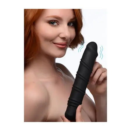 BANG XL Bullet Multi-Speed System with Swirl Silicone Sleeve, Black