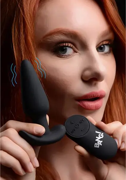 BANG Remote-Controlled Silicone Plug - 21-Mode Waterproof, Black