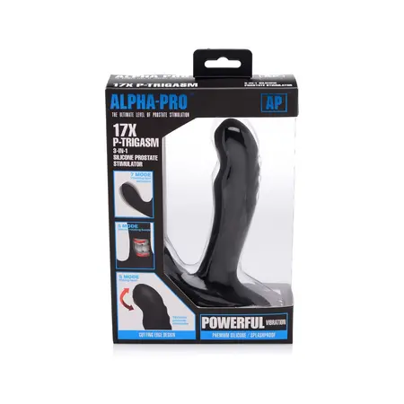 XR Brands 17x P-Trigasm 3-in-1 Silicone Intimate Stimulation Device