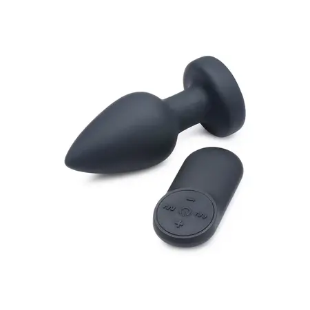 XR Brands Silicone LED Vibrating Plug Medium - Remote Control, 7 Modes