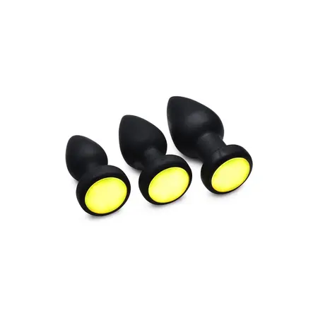 XR Brands Silicone LED Vibrating Plug Medium - Remote Control, 7 Modes