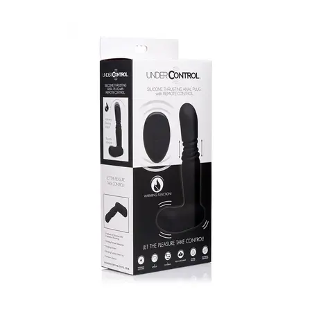XR Brands Silicone Motion System Plug with Remote Control, Black