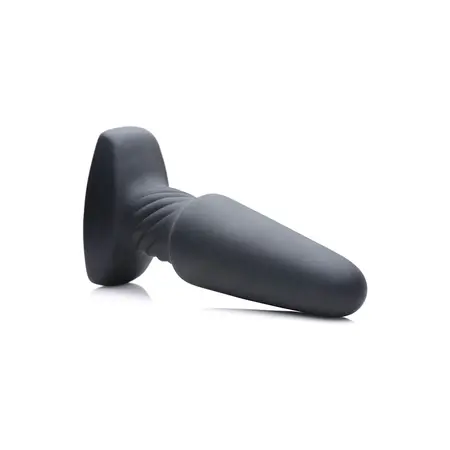 XR Brands Slim R Remote-Controlled Rotating Plug Smooth Texture Black