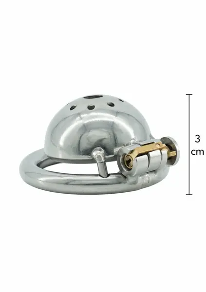 HIDDEN DESIRE Stainless Vault X-Short Steel Chastity Device 40mm