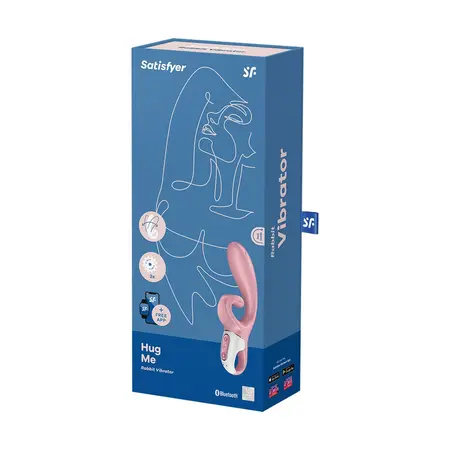 Satisfyer Hug Me Intimate Dual Motor Silicone System Pink Bluetooth