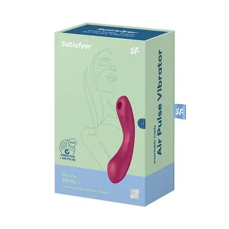 Curvy Trinity 1 многофункционален вакуумен вибратор, червен