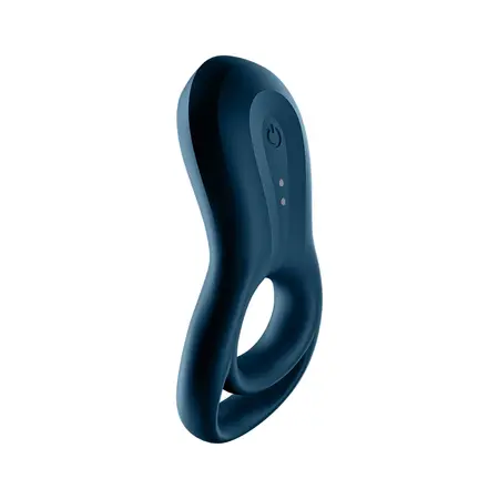 Epic Duo Ring Vibrating Double Silicone Stimulation System Black