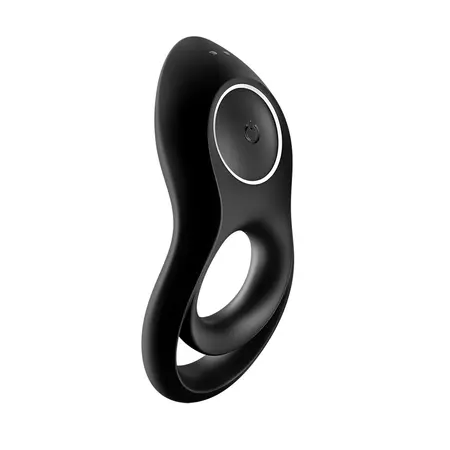 Satisfyer Legendary Duo Black - Vibrating Intimate Ring, 12 Modes, Silicone
