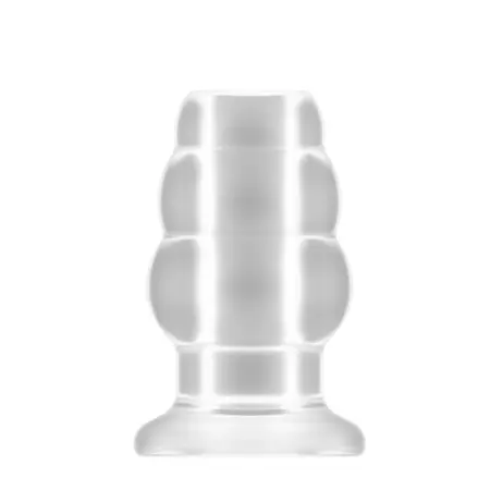 Shots No.50 Hollow Tunnel Anal Plug Medium 102mm Black Silicone