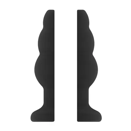 Ouch! No.50 Medium Hollow Tunnel Plug - Silicone, 102mm, Black