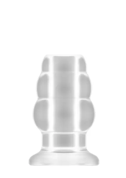 Shots No.49 Hollow Tunnel Plug Small - Silicone, 77 mm, Black
