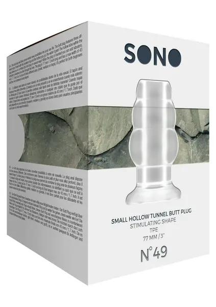 Shots No.49 Hollow Tunnel Plug Small - Silicone, 77 mm, Black