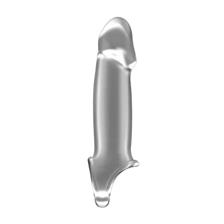 Shots No.33 Elastic Extension Sleeve with Ball Strap, Transparent TPE