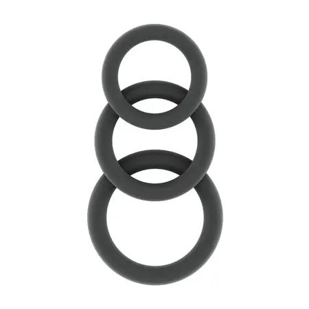 EasyToys Silicone Performance Ring Set 3 Sizes Black & Grey 8714273608468