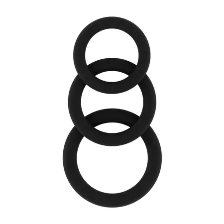 EasyToys Silicone Support Ring Set Black & Grey 3 Sizes Ergonomic Design