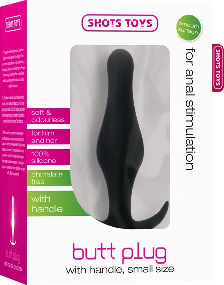 Sinner Gear Anal Plug Small with Ergonomic Handle Black 4.6 Inch