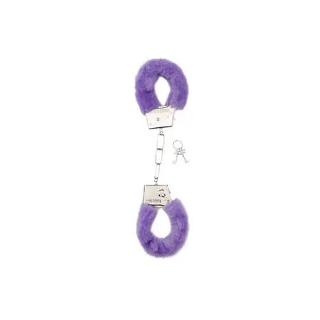 Ouch! Plush Metal Handcuffs Black - Secure Anatomic Model with Keys