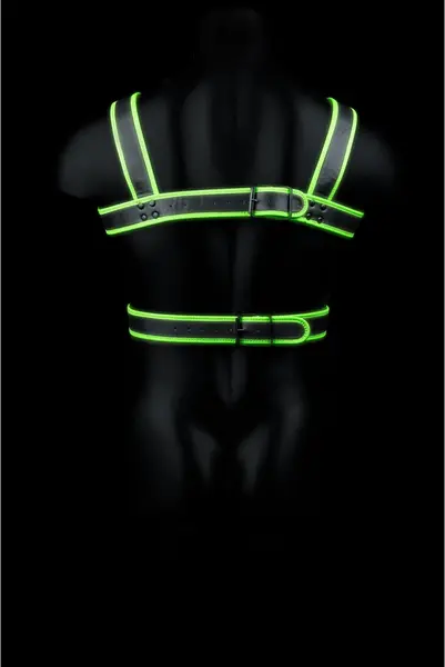 Ouch! Body Armor Harness Glow-in-the-Dark Adjustable S/M Green