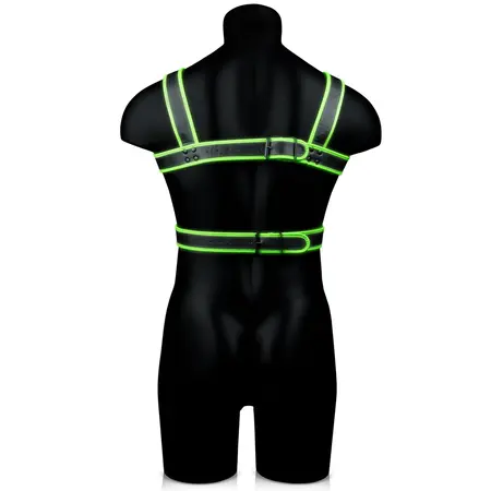 Ouch! Body Armor Harness Glow-in-the-Dark Adjustable S/M Green