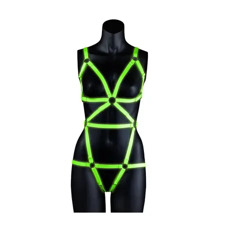 Ouch! Full Body Harness Glow-in-the-Dark Adjustable S/M